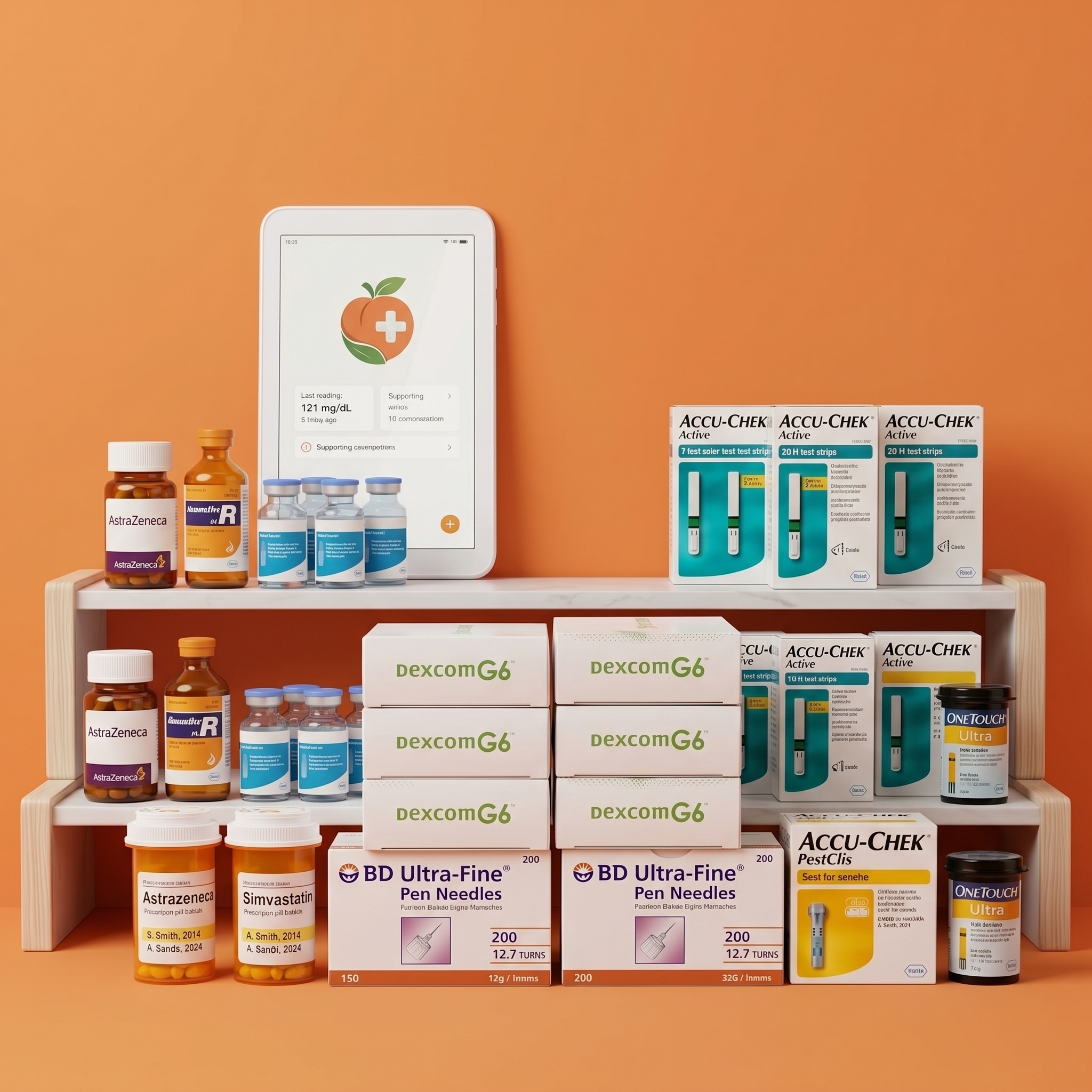 Unused diabetic supplies